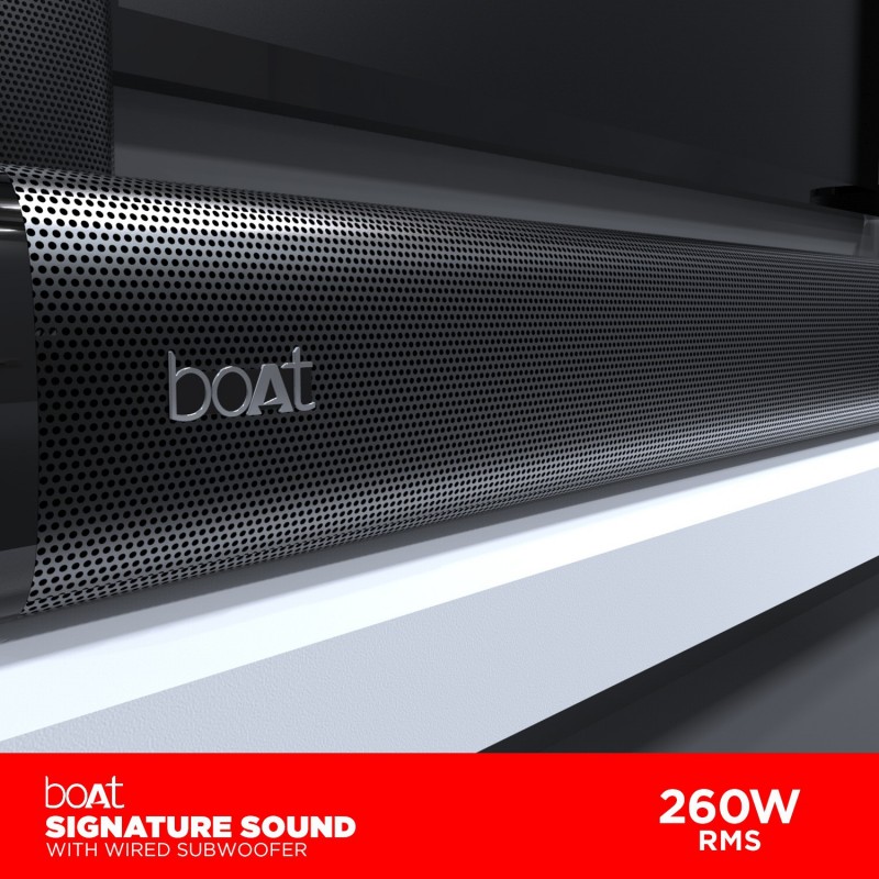 boAt Aavante Bar 3100D 260 W Bluetooth Soundbar (Premium Black, 5.1 Channel)