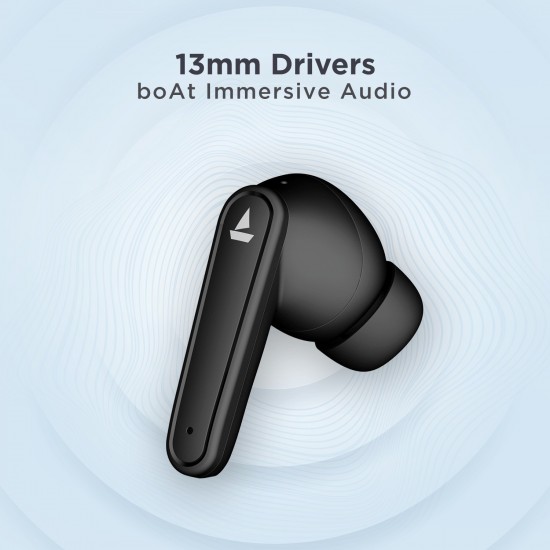  boAt Airdopes 115  upto 24 Hrs Playback and ASAP Charge Bluetooth Headset   (Active Black, True Wireless)