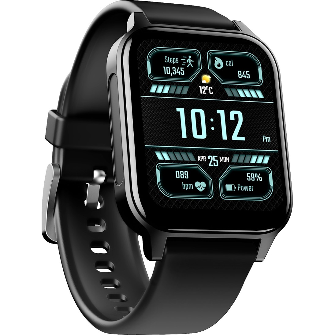 boAt Storm Connect Plus with 1.91 HD Display Bluetooth Calling ENx Technology Smartwatch Active Black Strap Free Size