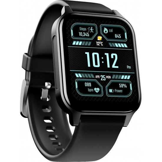 boAt Storm Connect Plus with 1.91 HD Display Bluetooth Calling ENx Technology Smartwatch Active Black Strap Free Size