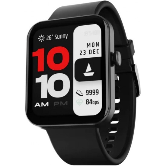  boAt Wave Stride Voice Premium Bluetooth Calling with 100+ Sports Modes Smartwatch (Active Black Strap)