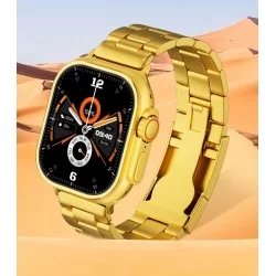 AIRTREE Watch 8 Ultra Gold Edition Smartwatch With 49 MM Display Dual Belt Smartwatch Gold Strap, Free Size