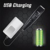 Kubra KB-1016 USB Fast charging, 90 min runtime, Adjustable 20 Length Setting, Ultra Sleek Beard Trimmer for Men (Black)