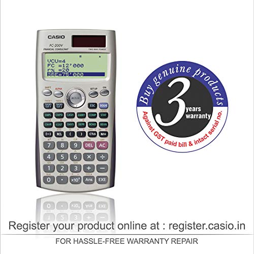 Casio FC-200V Financial Calculator Casio FC-200V Financial Calculator