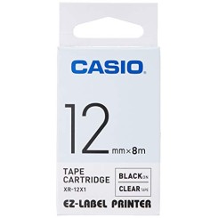 Casio XR-12X Label Printer Tape (Clear)