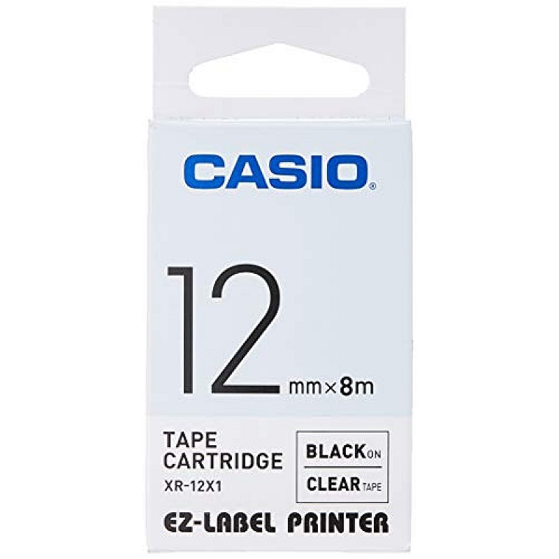 Casio XR-12X Label Printer Tape (Clear)