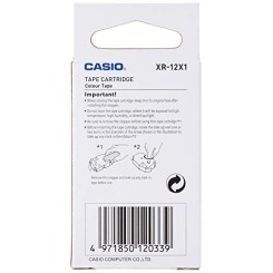 Casio XR-12X Label Printer Tape (Clear)