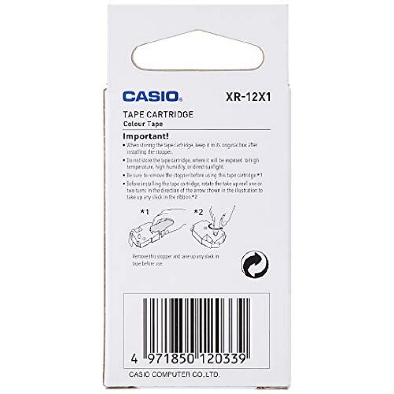 Casio XR-12X Label Printer Tape (Clear)