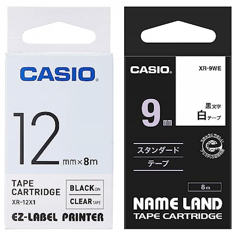 Casio XR-12X Label Printer Tape (Clear)