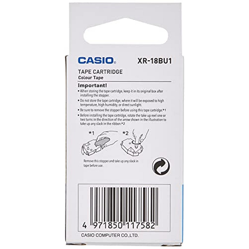 Casio XR-12X Label Printer Tape (Clear)