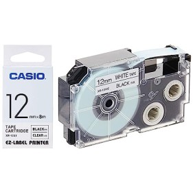 Casio XR-12X Label Printer Tape (Clear)