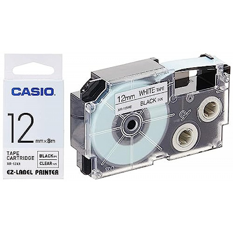 Casio XR-12X Label Printer Tape (Clear)