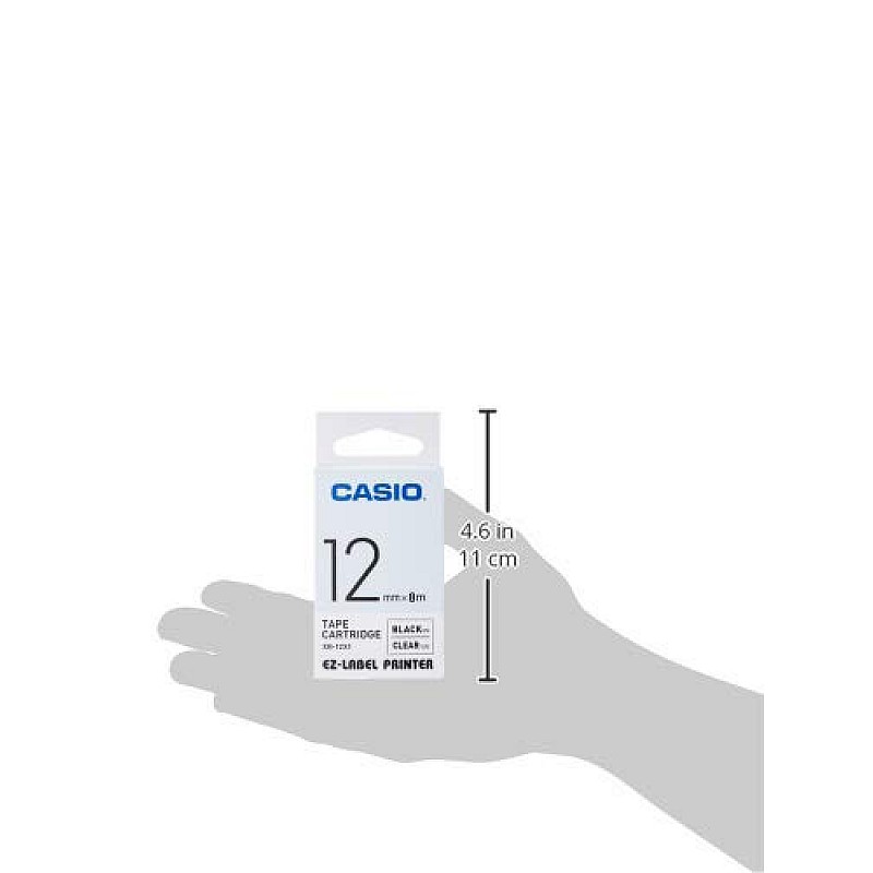 Casio XR-12X Label Printer Tape (Clear)