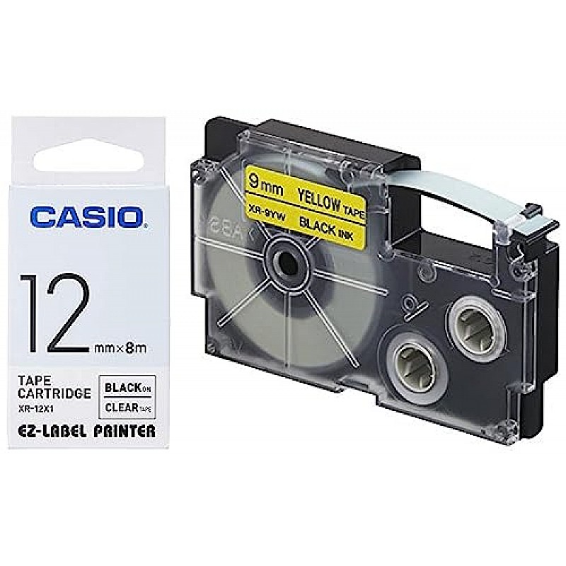 Casio XR-12X Label Printer Tape (Clear)