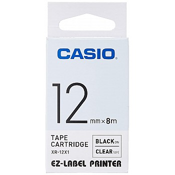 Casio XR-12X Label Printer Tape (Clear)