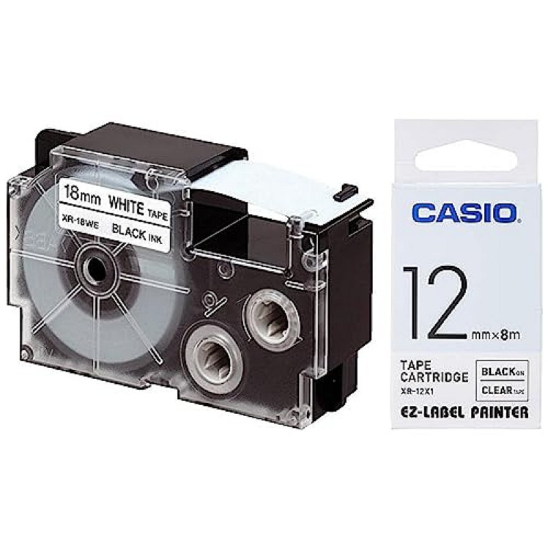 Casio XR-12X Label Printer Tape (Clear)