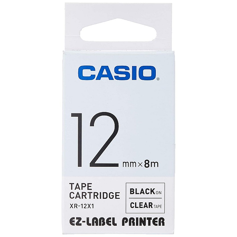 Casio XR-12X Label Printer Tape (Clear)