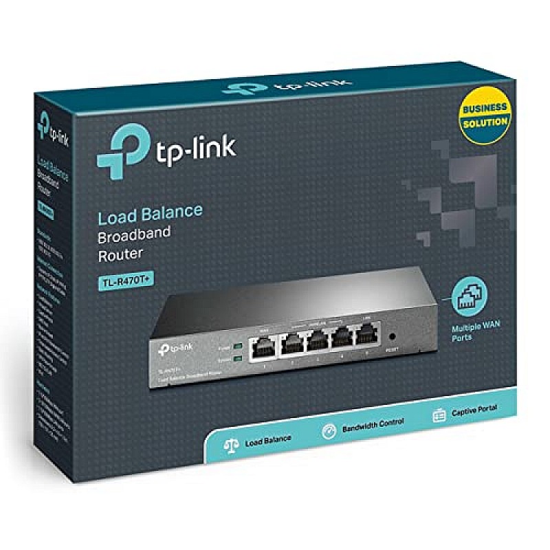 TP-LINK TL-R480T+ Load Balance Broadband Business Router with Up to 4 WAN Ports and Strong Firewall