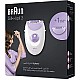 Braun Silk-epil 3-170, Epilator for Long-Lasting Hair Removal, 20 Tweezer System, Smart light Technology and Massage Rollers, Purple