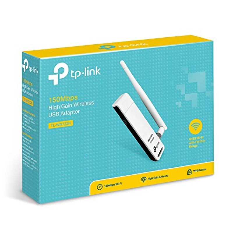 TP-Link Nano USB WiFi Dongle 150Mbps High Gain Wireless Network Wi-Fi Adapter (TL-WN722N)