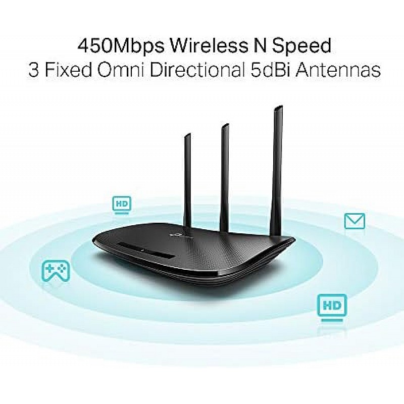 TP-Link N450 WiFi Router - Wireless Internet Router for Home (TL-WR940N) Black