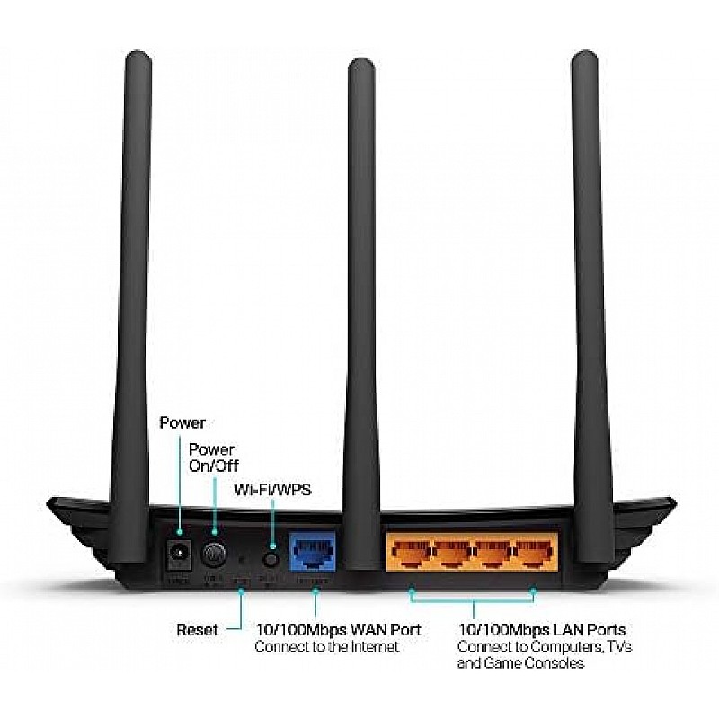 TP-Link N450 WiFi Router - Wireless Internet Router for Home (TL-WR940N) Black