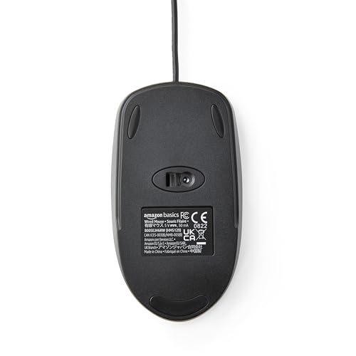 AmazonBasics 3-Button USB Wired Mouse (Black) - 1.5 M Cable AmazonBasics 3-Button USB Wired Mouse (Black) - 1.5 M Cable