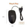 AmazonBasics 3-Button USB Wired Mouse (Black) - 1.5 M Cable AmazonBasics 3-Button USB Wired Mouse (Black) - 1.5 M Cable