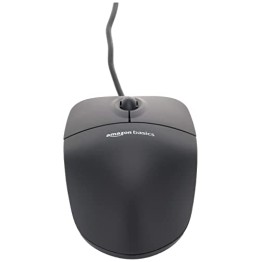 AmazonBasics 3-Button USB Wired Mouse (Black) - 1.5 M Cable AmazonBasics 3-Button USB Wired Mouse (Black) - 1.5 M Cable