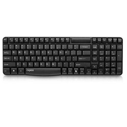 Rapoo E1050 2.4G Anti-Splash Wireless Keyboard (Black)