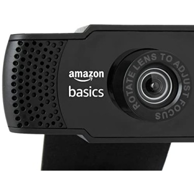 Amazon Basics Manual Focus Full HD 1080P 2.1 Megapixel 30 FPS Web Camera (Black) Amazon Basics Manual Focus Full HD 1080P 2.1 Megapixel 30 FPS Web Camera (Black)