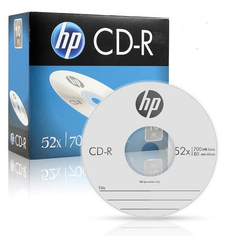 HP CD-R 700MB 50 Blank CD Compact Disk Wrap Professional Recordable 52x Speed Silver (14218)