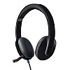 Logitech H540 Stereo Wired On Ear Headphones With Mic With Noise-Cancelling Usb, On Ear Controls (Black)