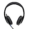 Logitech H540 Stereo Wired On Ear Headphones With Mic With Noise-Cancelling Usb, On Ear Controls (Black)