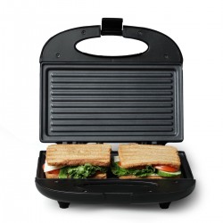 Prestige PGMFB 800 Watt Grill Sandwich Toaster with Fixed Grill Plates, Black