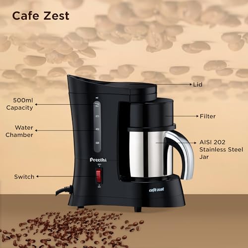 Preethi Cafe Zest CM210 Drip Coffee Maker (Black) Preethi Cafe Zest CM210 Drip Coffee Maker (Black)