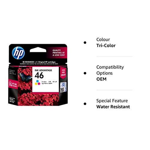 HP 46 Tri-Color Original Ink Advantage Cartridge HP 46 Tri-Color Original Ink Advantage Cartridge