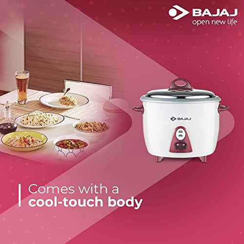 Bajaj Majesty New RCX 3 350-Watt Multifunction Rice Cooker (White And Pink) Bajaj Majesty New RCX 3 350-Watt Multifunction Rice Cooker (White And Pink)
