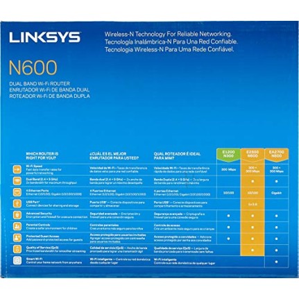 Linksys E2500 (N600) Dual-Band Wi-Fi Router- Black (E2500) Linksys E2500 (N600) Dual-Band Wi-Fi Router- Black (E2500)