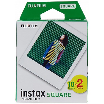 Fujifilm Instax Square Picture Format Film (20 Shots), White