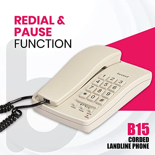 Beetel B15 Basic Corded Landline Phone (Warm Gray) Beetel B15 Basic Corded Landline Phone (Warm Gray)