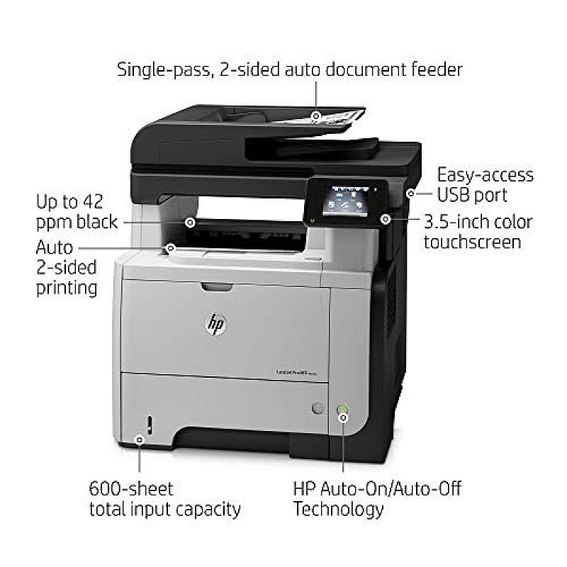 HP LaserJet Professional MFP Printer (M521dn) REFURBISHED 