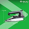 Bajaj DX-2 600W Dry Iron with Advance Soleplate and Anti-bacterial German Coating Technology, Black