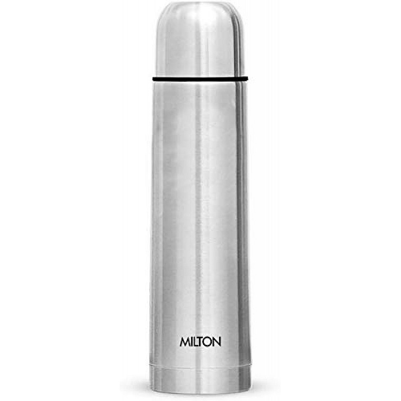 Milton Plain Lid 1000 Thermosteel Vacuum Insulated Flask with Jacket 1000 ml Hot and Cold Water Bottle