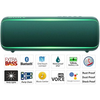 Sony SRS-XB22 Wireless Extra Bass Bluetooth Speaker with 12 Hours Battery Life (Green) Sony SRS-XB22 Wireless Extra Bass Bluetooth Speaker with 12 Hours Battery Life (Green)