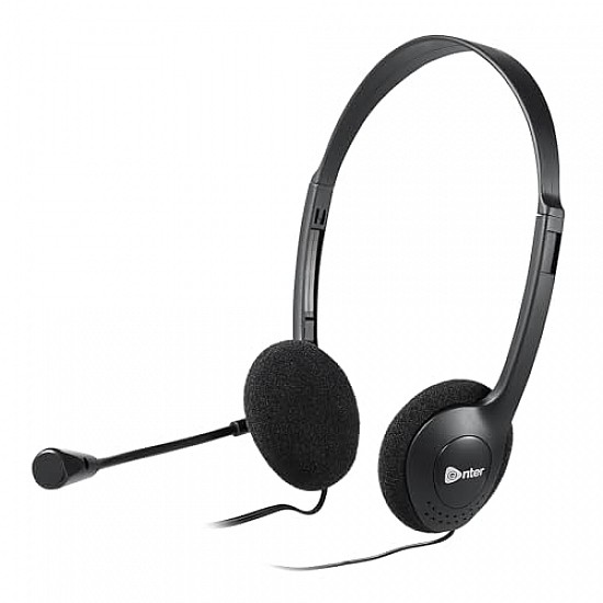 Enter EH-02A Wired Headphone with Mic (Black)