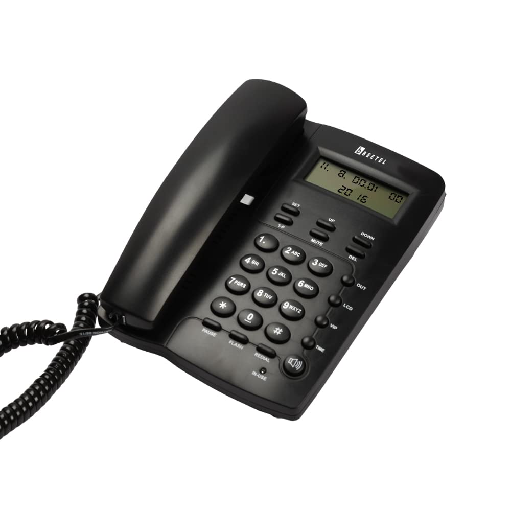Beetel M56 Caller ID Corded Landline Phone with 16 Digit LCD Display
