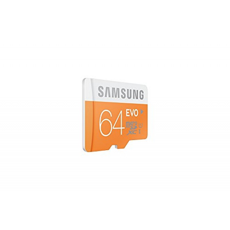 Samsung MB-MP64DAEU 64GB, MicroSDXC EVO"48 MB/s, Orange, White,