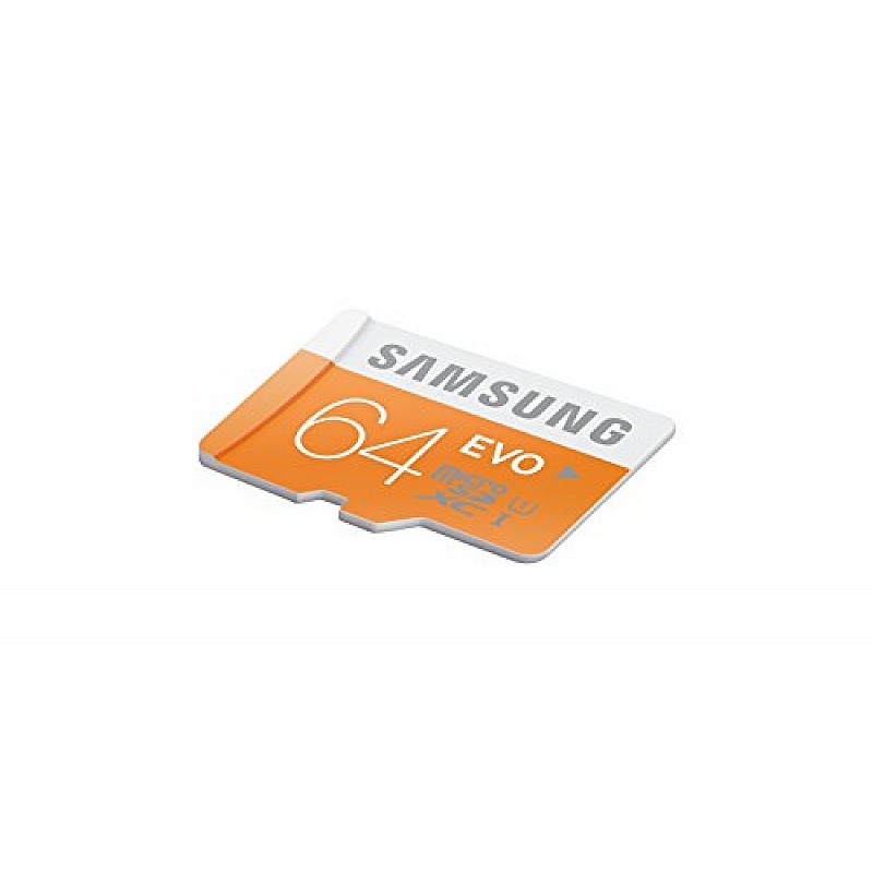 Samsung MB-MP64DAEU 64GB, MicroSDXC EVO"48 MB/s, Orange, White,