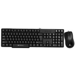 Zebronics Wired Keyboard and Mouse Combo with 104 Keys and a USB Mouse JUDWAA 750